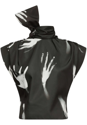 AREA Handprint sleeveless top - Black