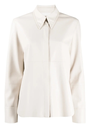 Nanushka Naum vegan leather shirt - Neutrals