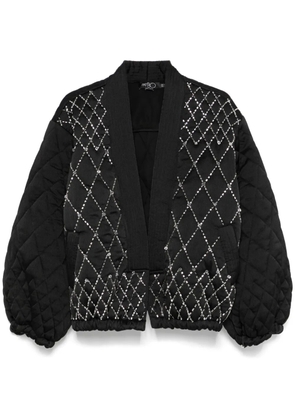 PatBO hand-beaded quilted jacket - Black