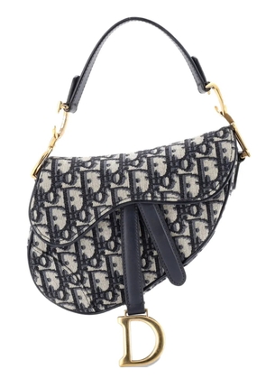 Christian Dior Pre-Owned Saddle Handbag Oblique Canvas Mini shoulder bag - Blue