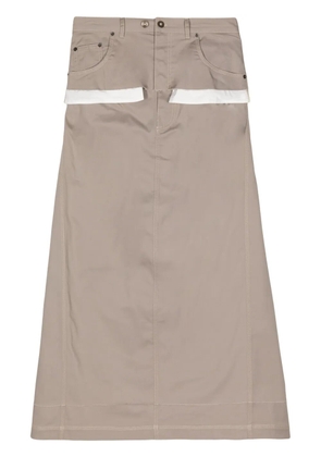 ACT Nº1 layered cotton skirt - Neutrals