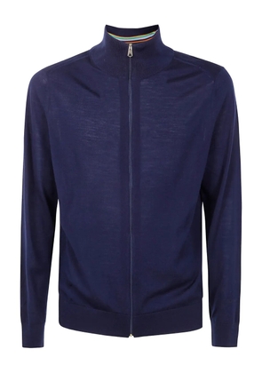 Paul Smith high-neck zip-front cardigan - Blue