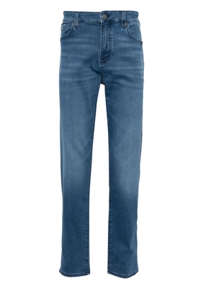 BOSS low-rise tapered-leg jeans - Blue