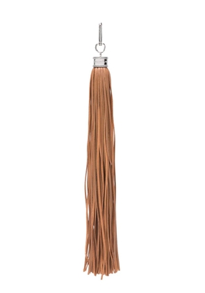 Alexander McQueen leather tassel charm - Brown