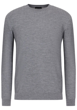 Emporio Armani ribbed-knit sweater - Grey