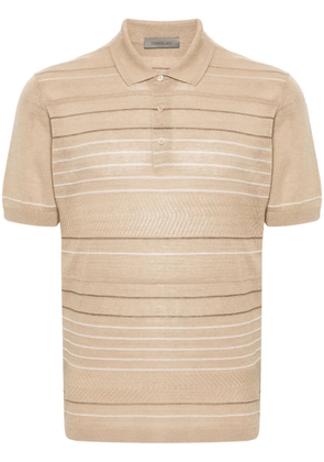 Corneliani striped polo shirt - Neutrals