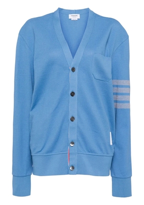 Thom Browne stripe-detailing cotton cardigan - Blue