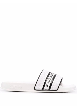 Michael Michael Kors Gilmore logo-print slides - White