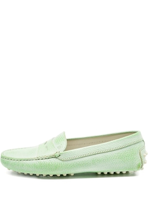 Tod's Gommino driving leather loafers - Green