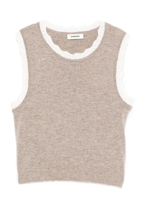 SANDRO sleeveless top - Neutrals