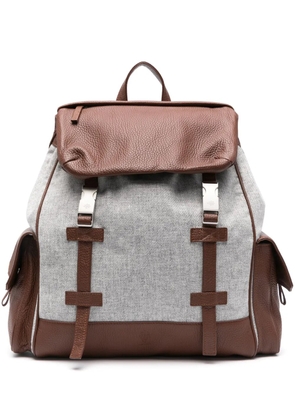 Eleventy panelled backpack - Grey