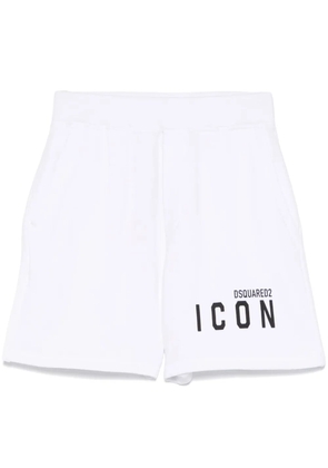 DSQUARED2 logo-print track shorts - White