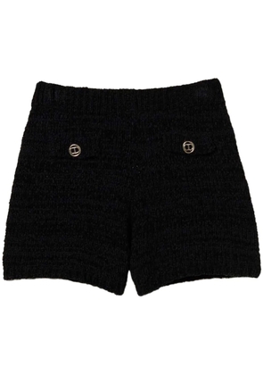 TWINSET Oval T button-detail shorts - Black
