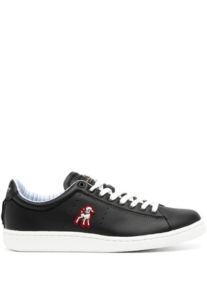 Undercover logo-patch leather sneakers - Black