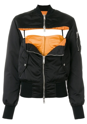 UNRAVEL PROJECT front chest hole jacket - Black