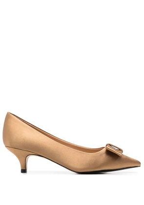 Age of Innocence Jacqueline 50mm bow-embellished pumps - Neutrals
