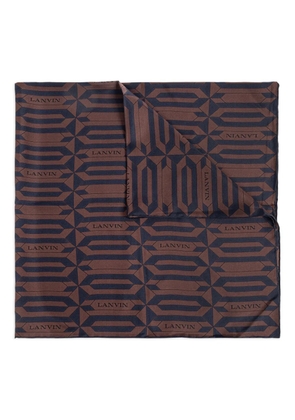 Lanvin geometric-pattern silk scarf - Brown