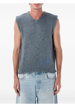 ERL V-neck logo vest - Blue