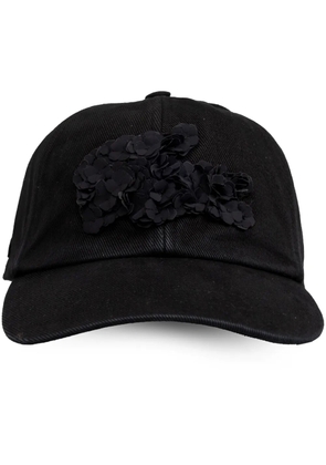 Lacoste x Lemarié floral-appliqué cap - Black