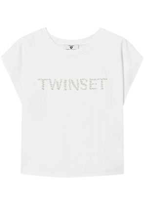TWINSET logo-embroidered T-shirt - White
