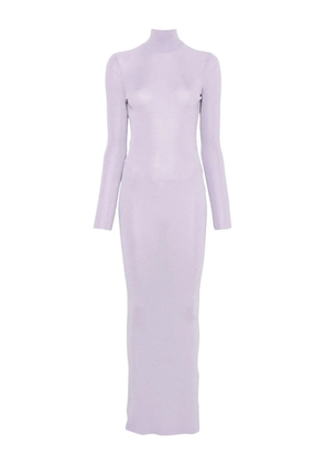 Self-Portrait fine-knit dress - Purple