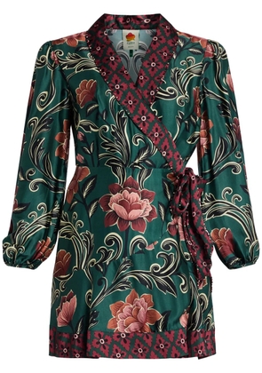 FARM Rio floral-print mini dress - Green