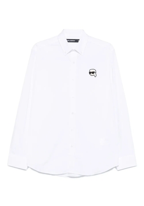 Karl Lagerfeld logo-patch shirt - White