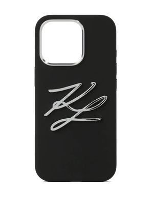 Karl Lagerfeld logo iPhone 16 Pro case - Black