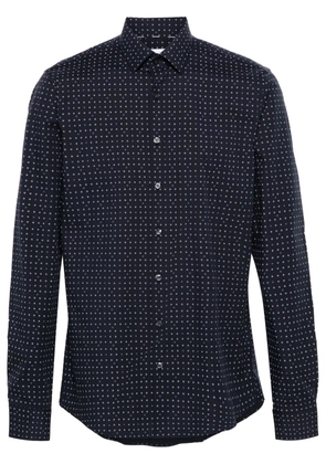 Calvin Klein geometric-print cotton shirt - Blue