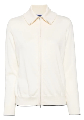 N.Peal zip-up knitted cardigan - Neutrals