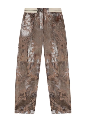 Palm Angels laminated trousers - Brown