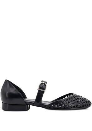 Durazzi Milano perforated buckle pumps - Black