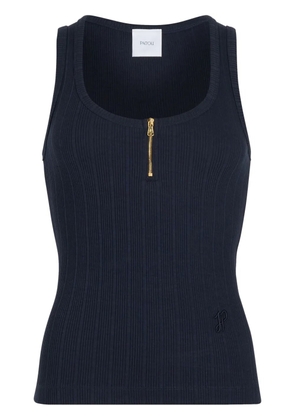 Patou scoop-neck ribbed tank top - Blue