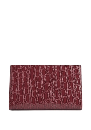 Giuseppe Zanotti crocodile-embossed clasp clutch - Red
