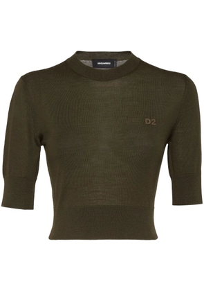 DSQUARED2 logo-embroidered T-shirt - Green