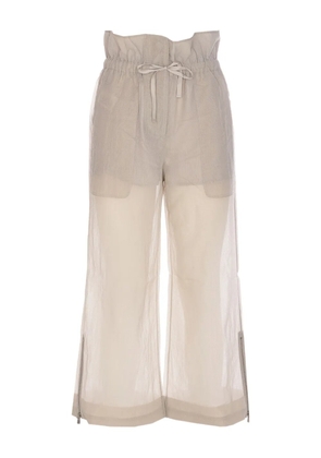 PINKO drawstring straight-leg trousers - Grey