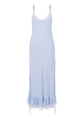 Moschino lace-trim maxi dress - Blue