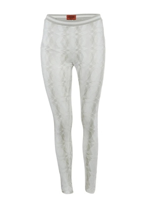 Missoni Pre-Owned patterned rib-knit trousers - White