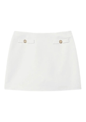 TWINSET linen-blend skirt - White