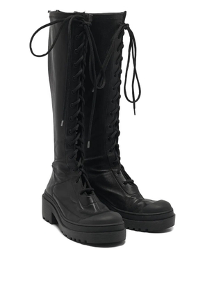 Christian Dior Pre-Owned lace-up combat boots - Black