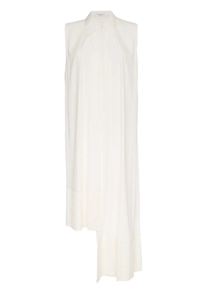 Givenchy Fringe-trimmed Silk-crepe Top - White