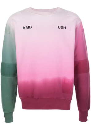 AMBUSH logo-print ombré sweatshirt - Pink