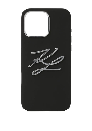 Karl Lagerfeld Karl Autograph iPhone 16 Pro Max case - Black