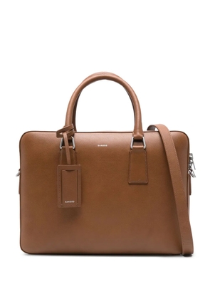 SANDRO double top-handle briefcase - Brown