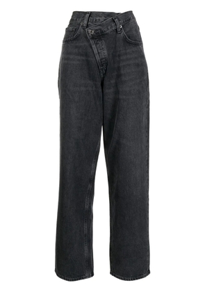 AGOLDE high-waist straight-leg jeans - Black