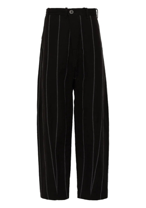 Jan Jan Van Essche stripped trousers - Black