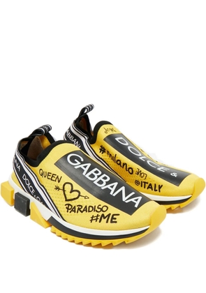 Dolce & Gabbana Pre-Owned Sorrento knit slip-on sneakers - Yellow