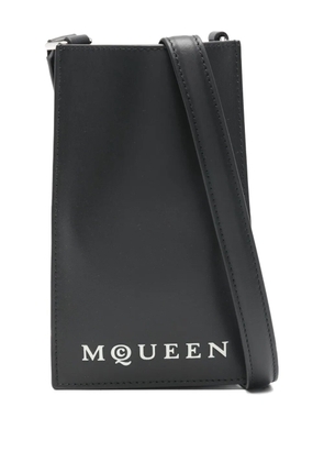 Alexander McQueen logo phone holder - Black