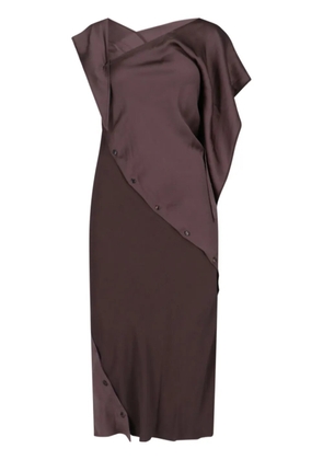 Setchu asymmetric dress - Brown
