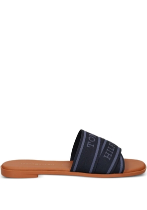 Tommy Hilfiger logo-strap slide sandals - Blue